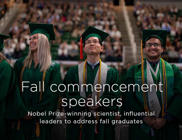 Fall commencement speakers: Nobel Prize-winning scientist, influential leaders to address fall graduates