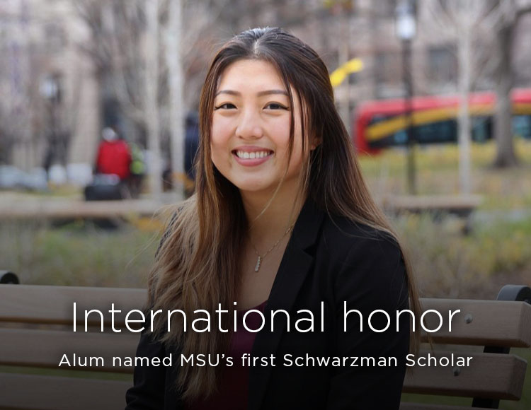 International honor: Alum named MSU’s first Schwarzman Scholar