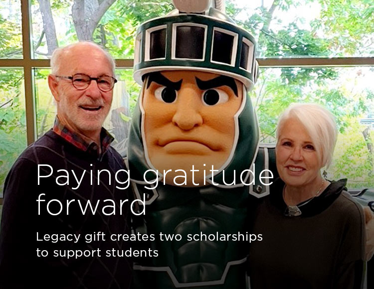 Paying gratitude forward: Legacy gift creates two scholarships to support students