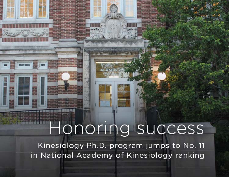 Honoring success: Kinesiology Ph.D. program jumps to No. 11 in National Academy of Kinesiology ranking