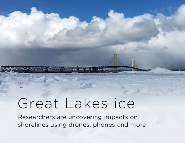 Great Lakes ice: Researchers are uncovering impacts on shorelines using drones, phone and more