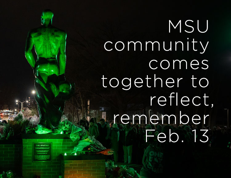 MSU community comes together to reflect, remember Feb. 13