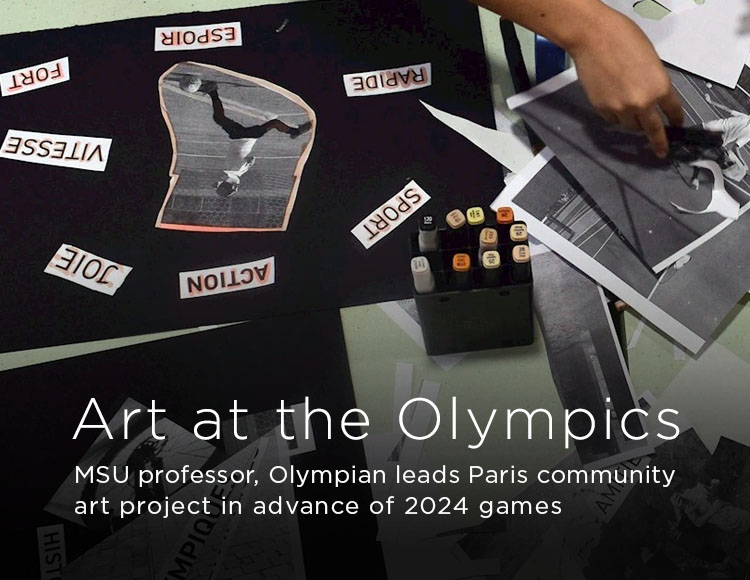 Art at the Olympics: MSU professor, Olympian leads Paris community art project in advance of 2024 games