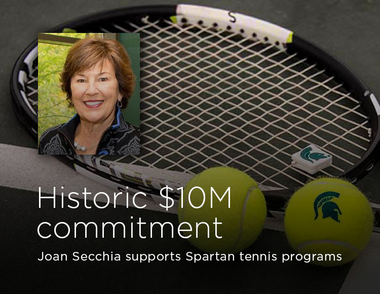 Historic $10M commitment: Joan Secchia supports Spartan tennis programs