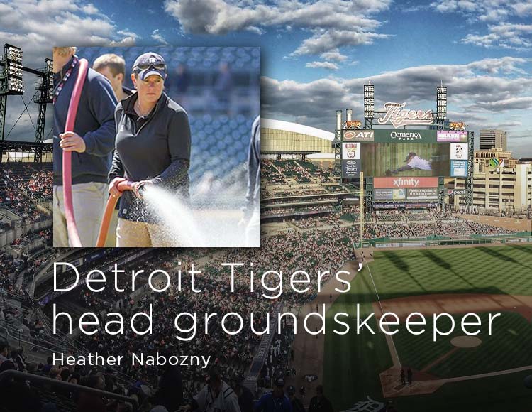 Detroit Tigers’ head groundskeeper: Heather Nabozny
