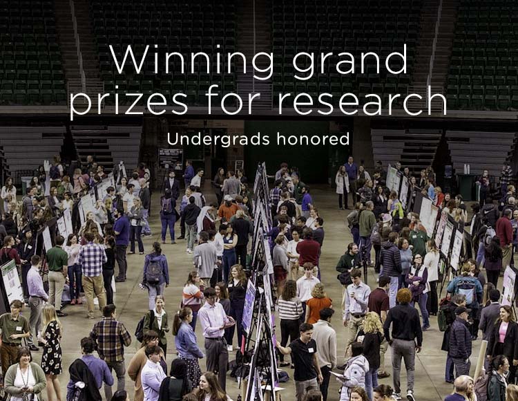 Winning grand prizes for research: Undergrads honored
