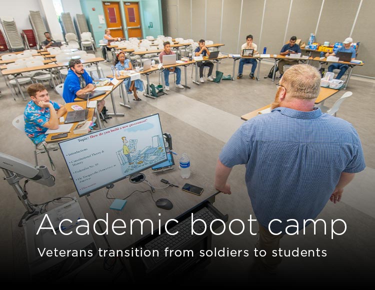 Academic boot camp: Veterans transition from soldiers to students