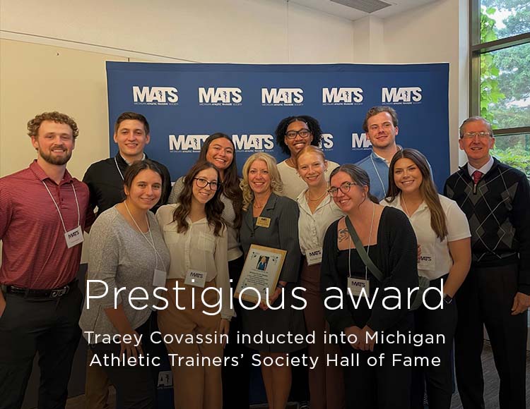 Prestigious award: Tracey Covassin inducted into Michigan Athletic Trainers’ Society Hall of Fame