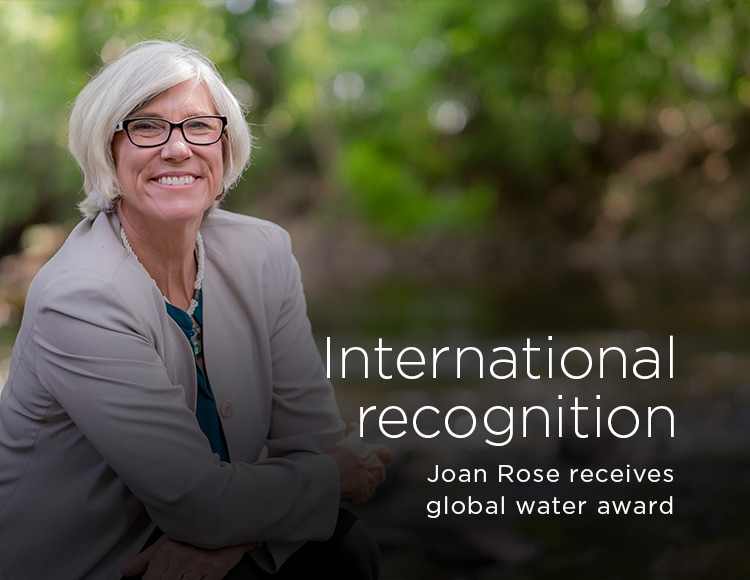 International recognition: Joan Rose receives global water award