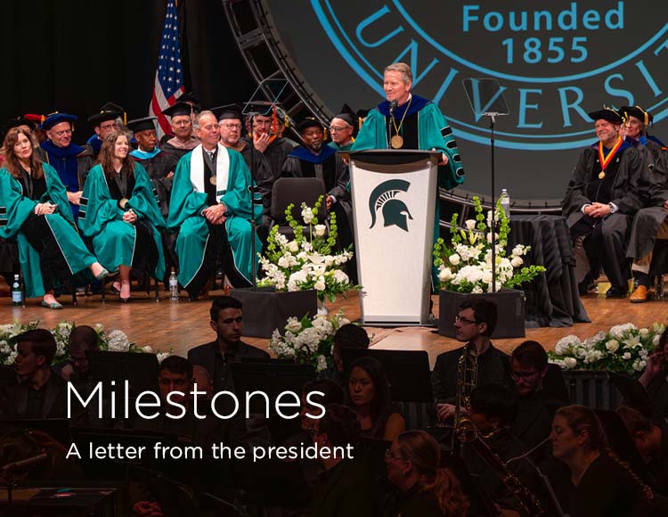 Milestones: A letter from the president