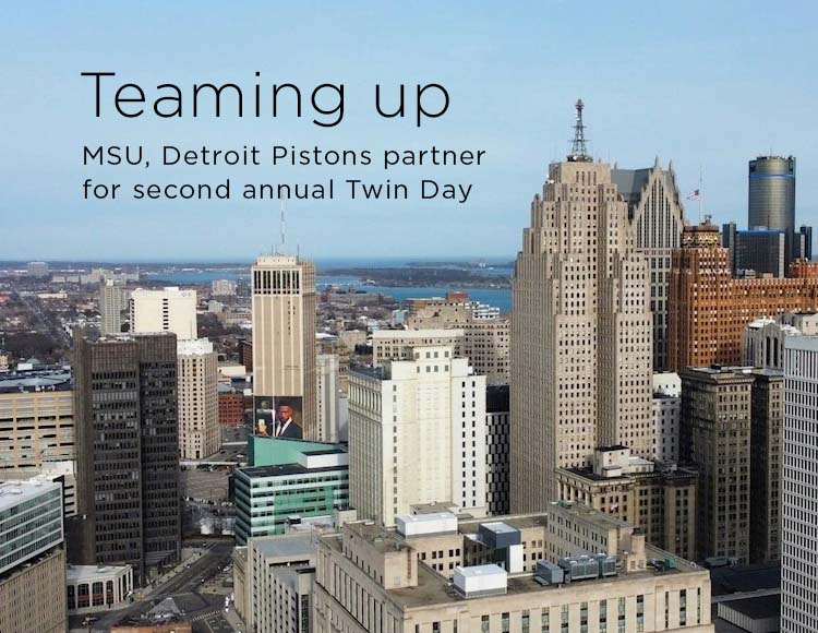 Teaming up: MSU, Detroit Pistons partner for second annual Twin Day