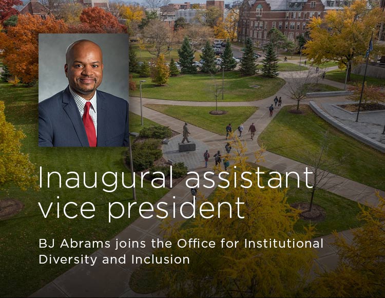 Inaugural assistant vice president: BJ Abrams joins the Office for Institutional Diversity and Inclusion
