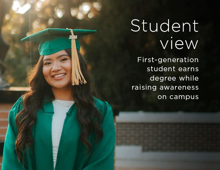 Student view: First-generation student earns degree while raising awareness on campus